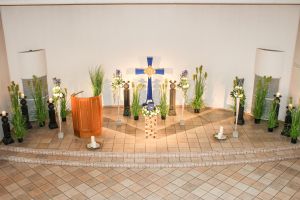 Dekoration Urnentrauerfeier Hauskapelle Bestattungsinstitut Wulff & Sohn Norderstedt